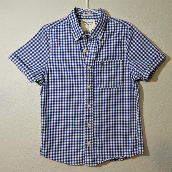 Abercrombie & Fitch Other - Abercrombie & Fitch Blue Gingham Muscle Shirt S